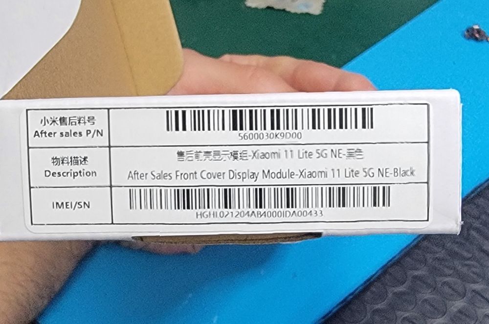 Ecrã /Display Original Xiaomi Mi 11 Lite 5G NE Preto