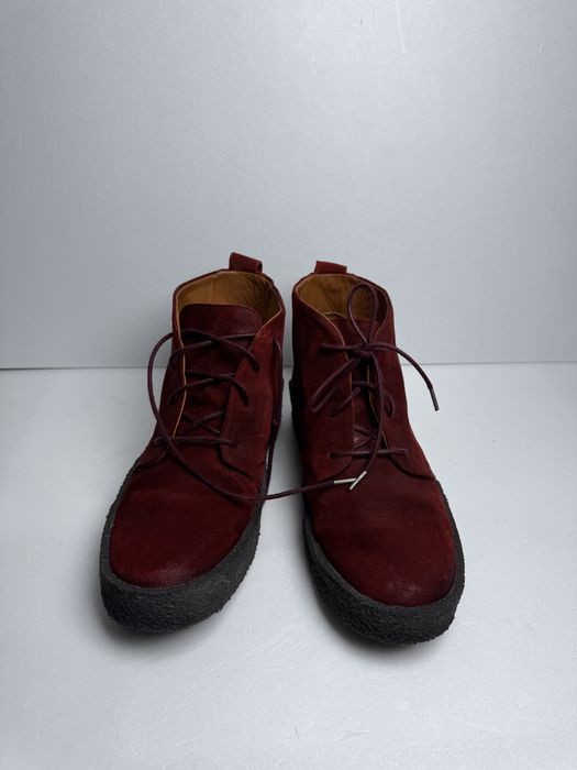 Shabbies Amsterdam bordowe botki r.40 wkł:25,5 cm skóra zamszowa