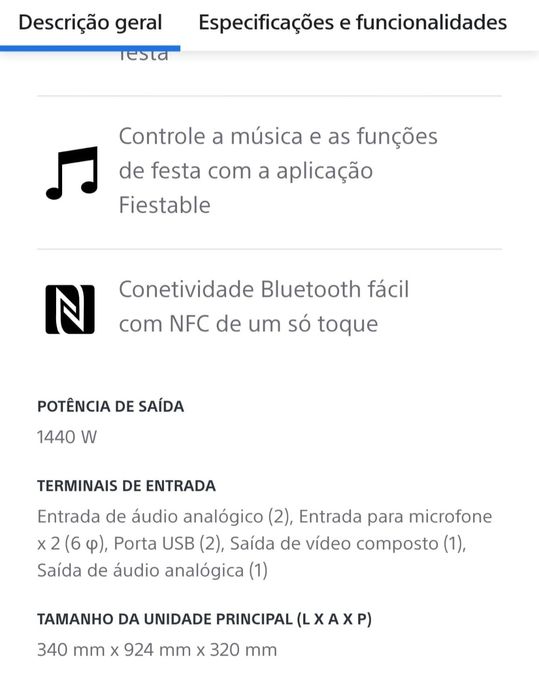 Coluna sony 1440 whats