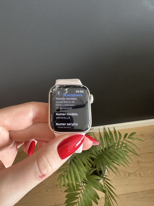 Apple Watch SE 2. generacji GPS + Cellular – uszkodzony ekran