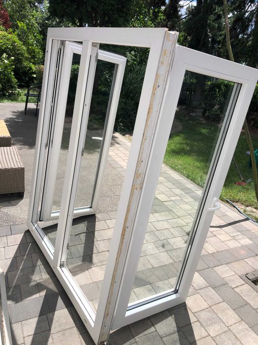używane okno pcv wys 153 cm/ szer 123 cm