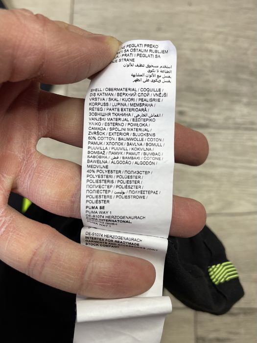 Puma BVB09 футболка M размер футбольная черная с принтом