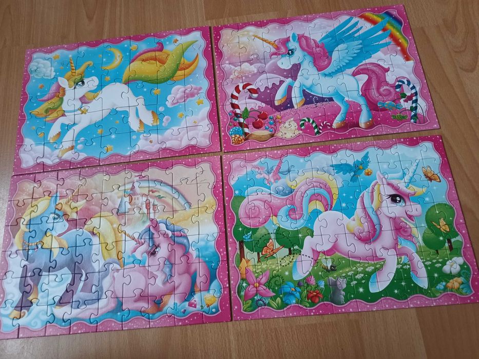 Puzzle 4w1 Trefl Jednorożce
