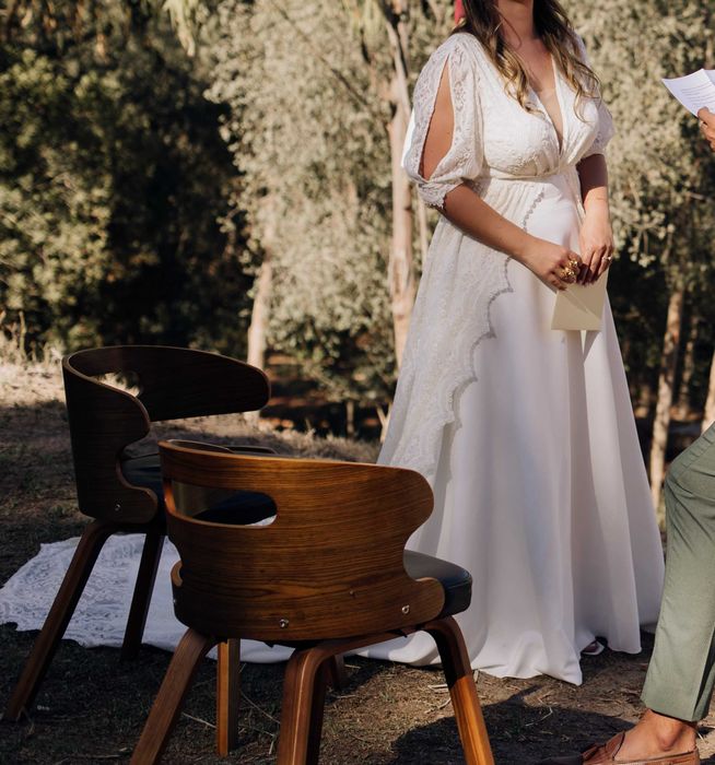 Vestido de noiva 2 em 1 - Vestido + capa