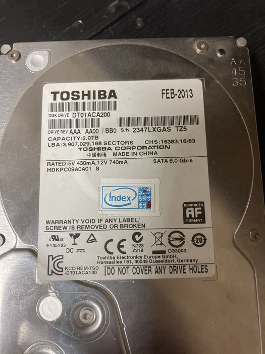 HDD Toshiba 2 TB