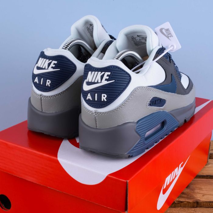 (1752) Акція! Кросівки Nike Air Max 90 Lahar чорні з синім (42 44 45) найк найки