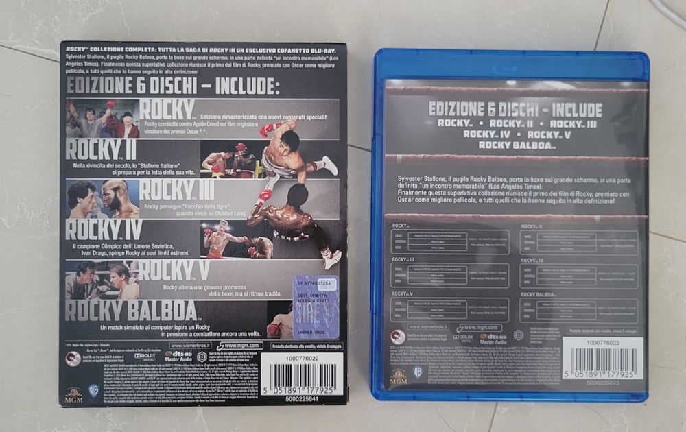 Coletânea Rocky Bluray.
