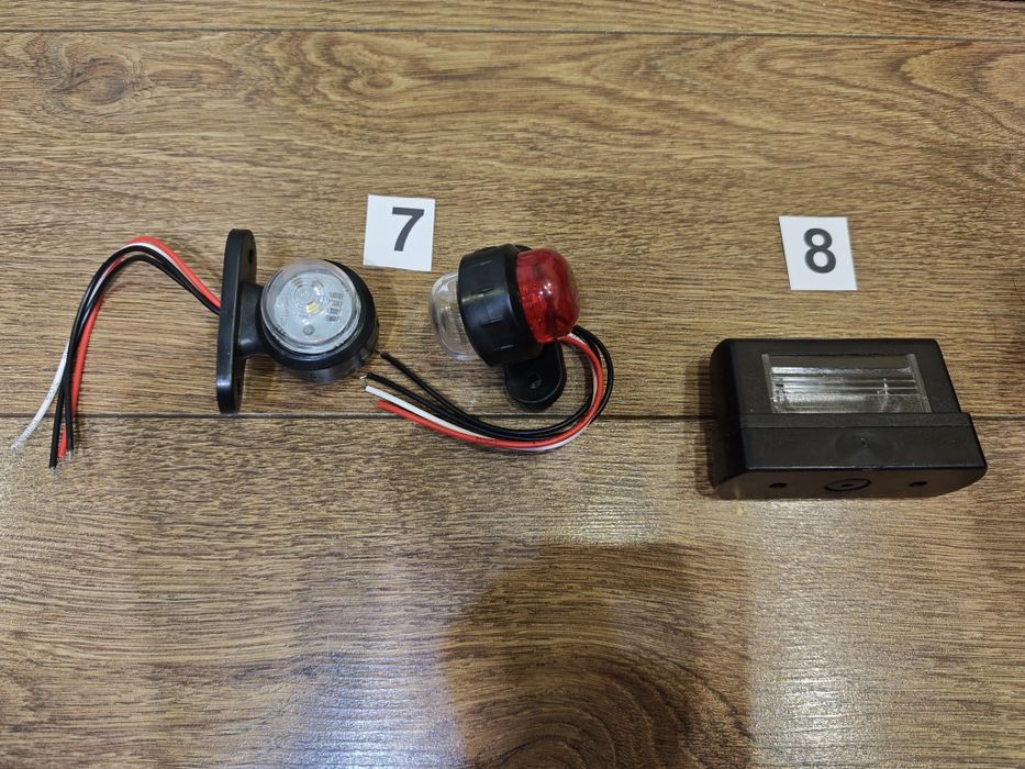 Комплект електрики на прицеп. Ліхтар, фонар, фара, відбивач, вилка