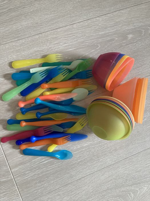 Miski miseczki sztućce kubki dla dzieci ikea i inne