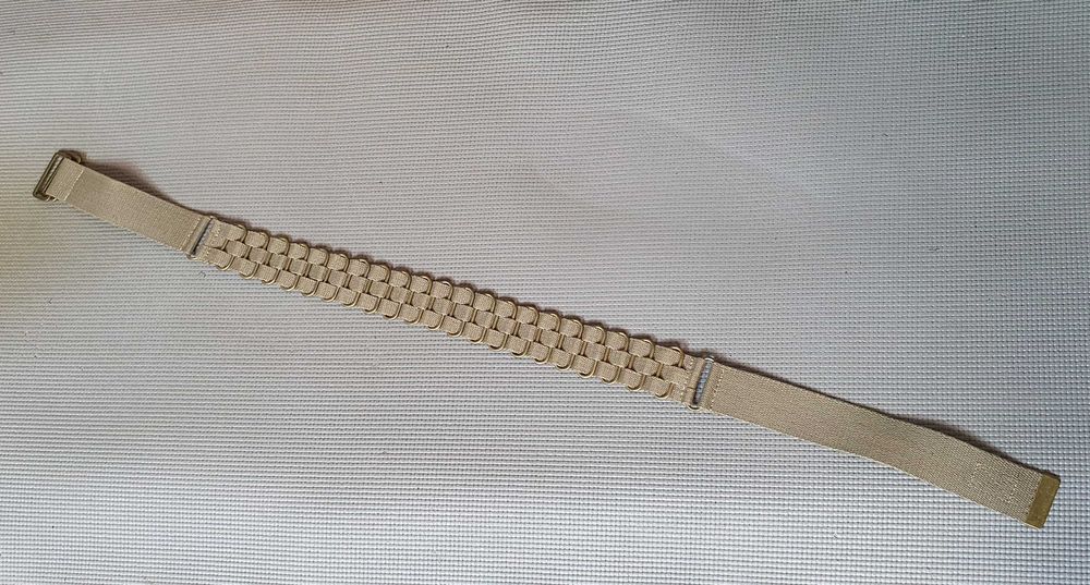 Ozdobny pasek parciany khaki