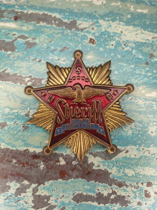 Нагрудный знак, значёк шерифа, Montana USA, звезда Sheriff.