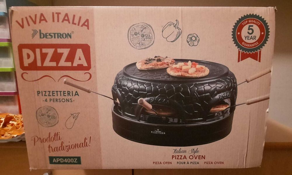 Bestron Piecyk 4x minipizza APD400Z NOWY pizza na imprezy piec