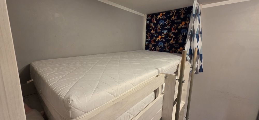 Materac piankowy 200 x 100 x 17 cm zdejmowany pokrowiec