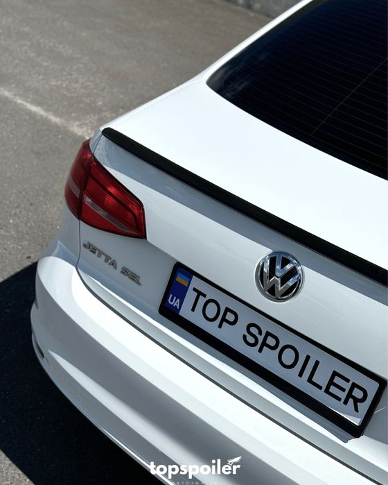 Спойлер накладка лип спойлер сабля Volkswagen Jetta 6 стиль GLI чорний