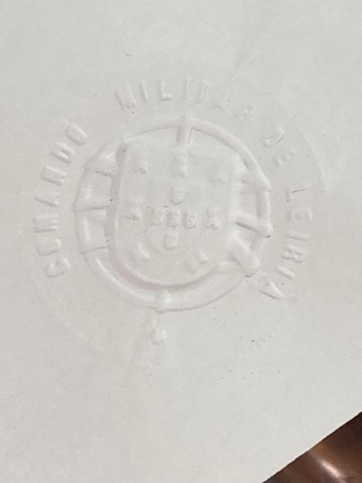 Selo Branco, Carimbo de Mesa, " Comando Militar de Leiria"