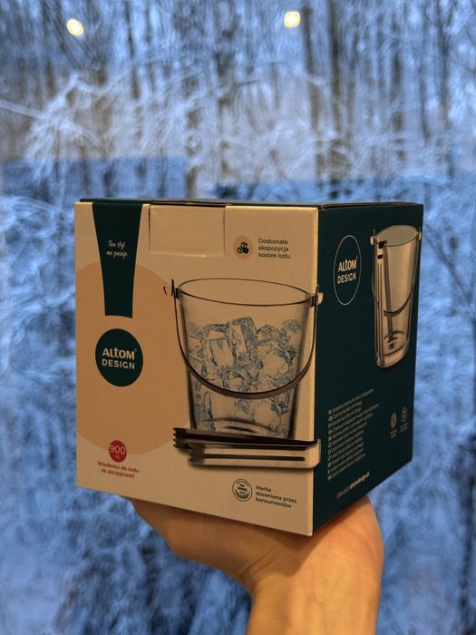 Wiaderko, pojemnik szklany na lód