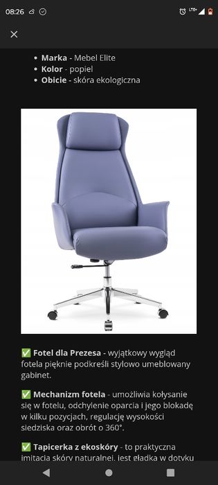 Fotel dla Pani Prezes / Pana Prezesa Prato Elite