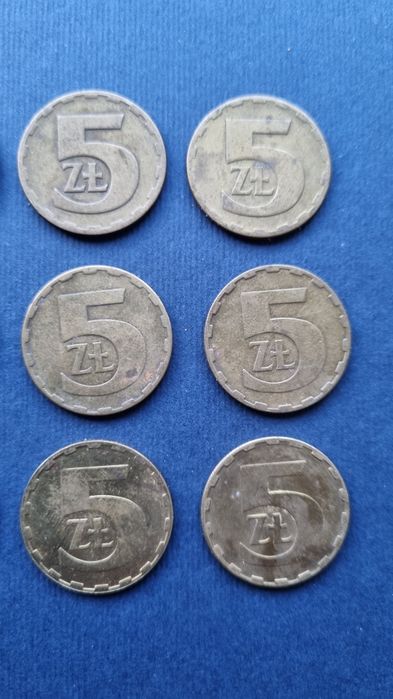 Monety 5 zł PRL  różne roczniki