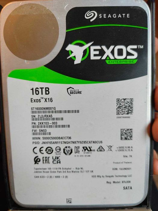 HDD Seagate Exos X16 16TB Dysk Twardy SATA