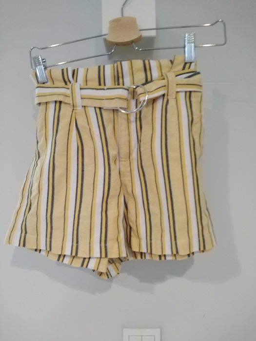 Szorty w paski z paskiem roz. XXS