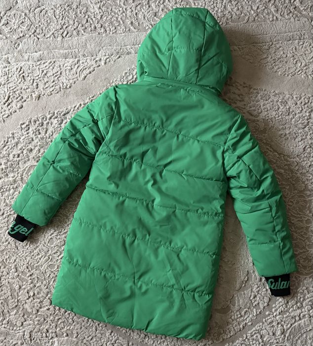 Зимова дитяча подовжена куртка пальто на дівчинку 140-164