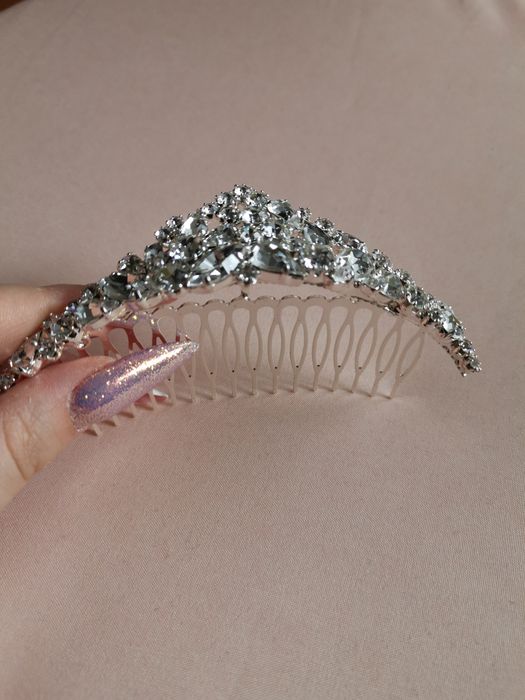 Ozdoba tiara ślubna Grzebyk do włosów