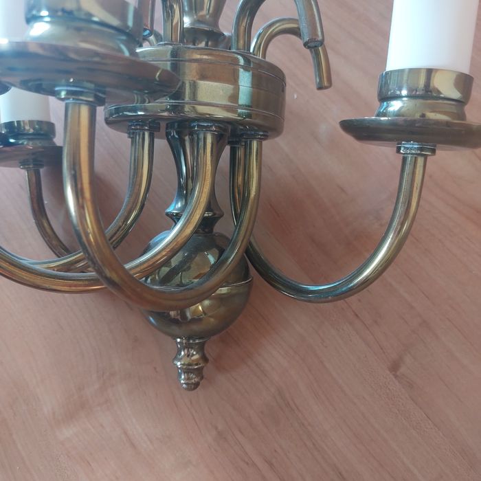 Mosiężny żyrandol sufitowy lata 60. Vintage