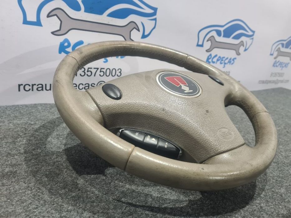 VOLANTE GUIADOR COMPLETO ROVER MG 75 PELE COMANDOS MULTIFUNÇÕES