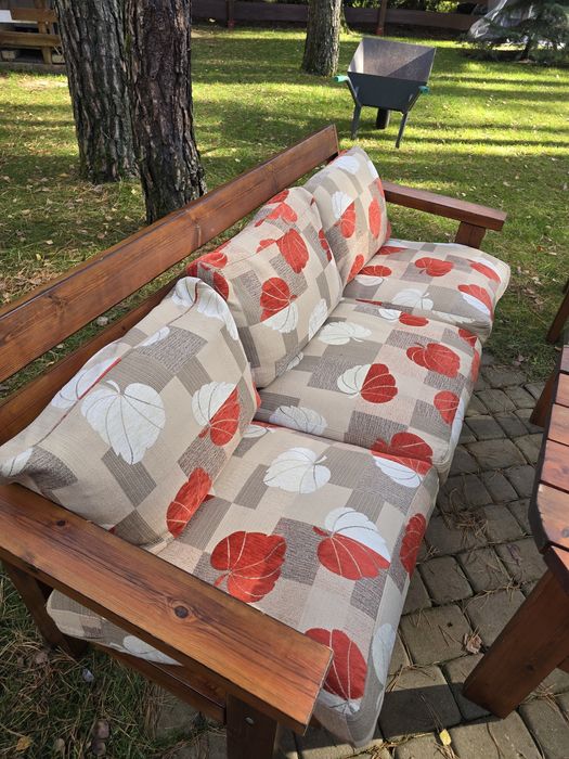 meble ogrodowe drewniane - zestaw