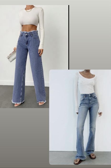 Стильні різні актуальні Джинси кльош, джинси палаццо, широкі, жіночі