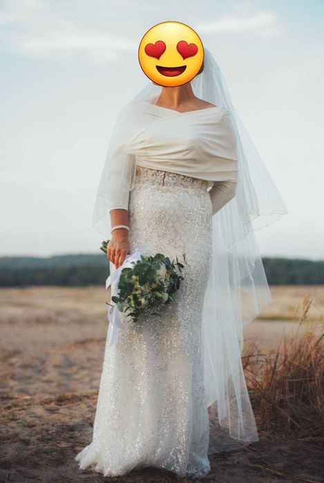 Sprzedam suknie ślubną ,wyszywaną cekinami