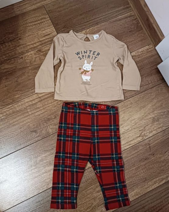 Body świąteczne sweter legginsy 68 -14 szt
