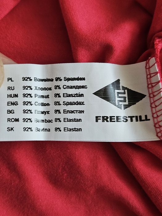 Fuksjowa bluzka krótki rękaw Free Still ok. XS