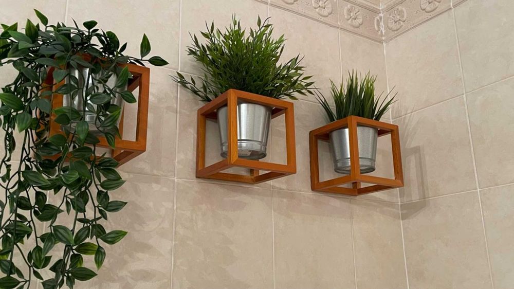 Zestaw 3 ścienne doniczki wiszące kwietniki na ścianę dom loft