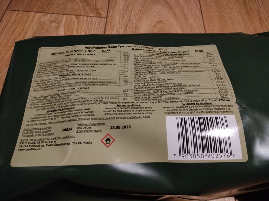 Racja żywnościowa S-RG-5