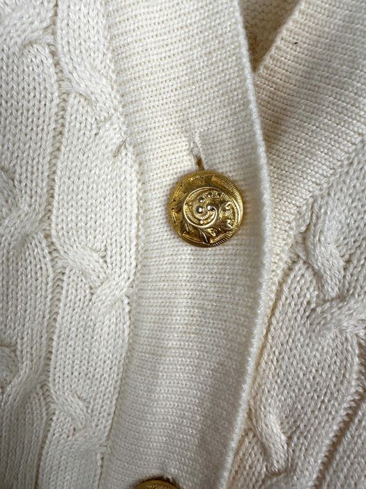 Kamizelka wełniana kremowa sweter bezrękawnik Italy r. L