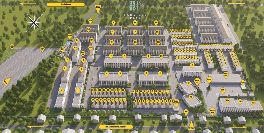 АКЦІЯ!!!  2к-Квартира 46,48м2  ЖК Sanvile Park