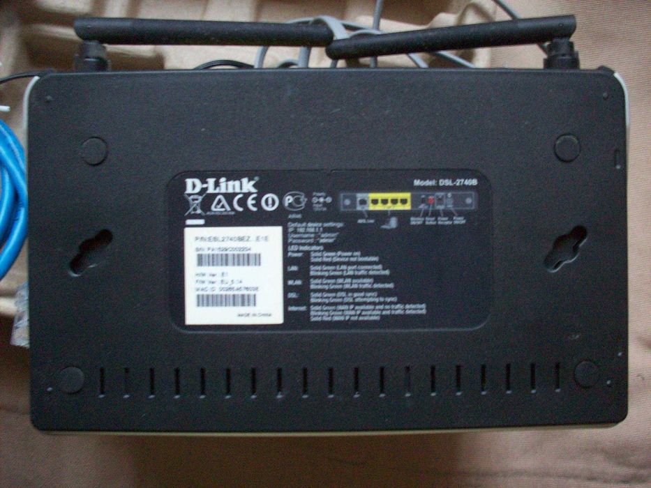 D-Link Wireless N ADSL2+ Router, DSL-2740B.