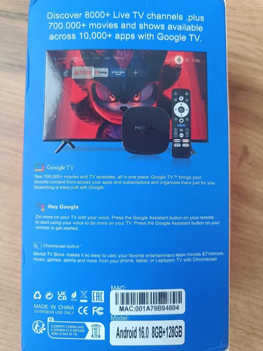 Смарт ТВ Android 16 TV приставка 8Gb/128Gb 4k голос керування