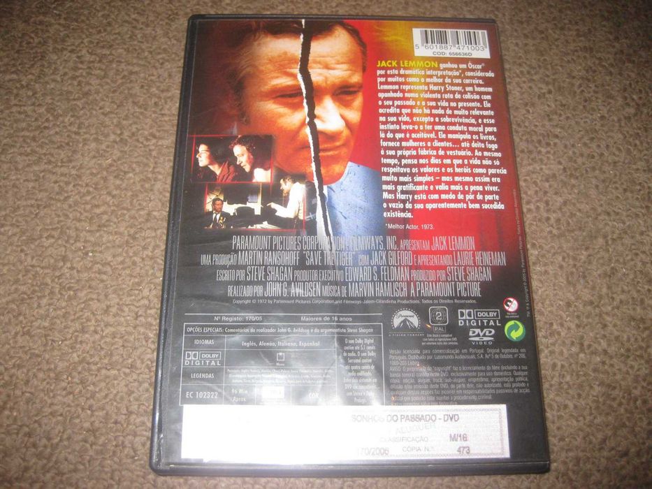 DVD "Sonhos do Passado" com Jack Lemmon/Raro!