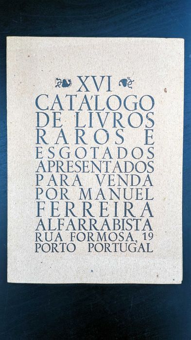 XVI Catálogo de Livros Raros e Esgotados