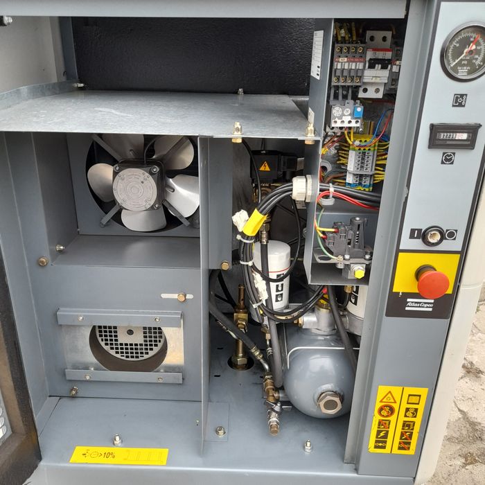 Sprężarka śrubowa Atlas Copco GX2 + zbiornik 200L 7.5bar