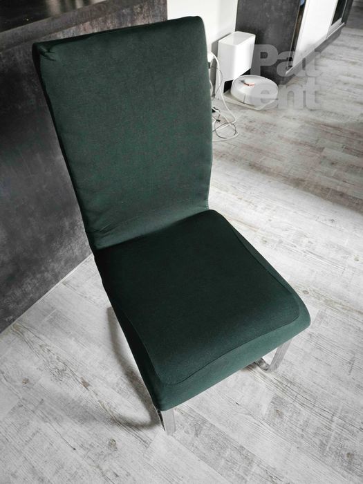 Pokrowce na krzesła elastyczne 4 sztuki butelkowa zieleń