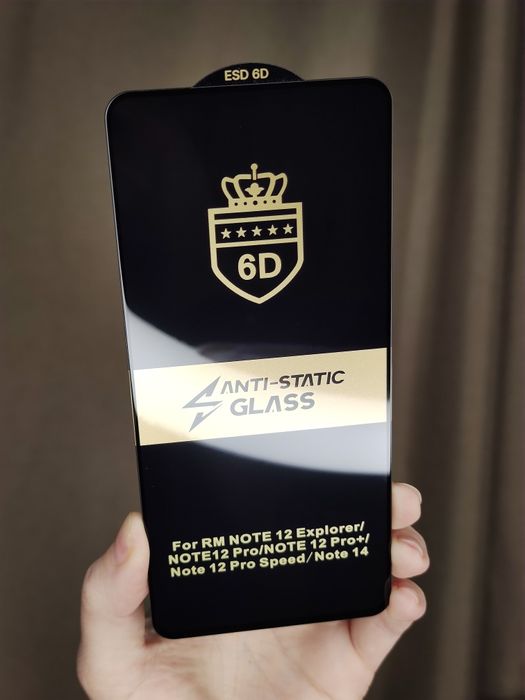 Захисне скло 6D Anti-Static для Xiaomi Redmi Note  12 Pro  Note 14