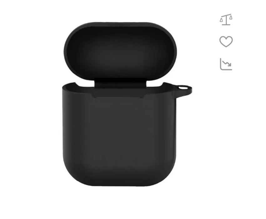 Чохол для навушників Apple Airpods 1/2 Silicone Case with carabine
