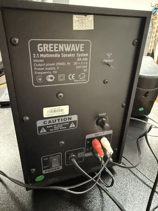 Акустична система 2.0 Microlab B73 та система 2.1 Greenwave SA-335