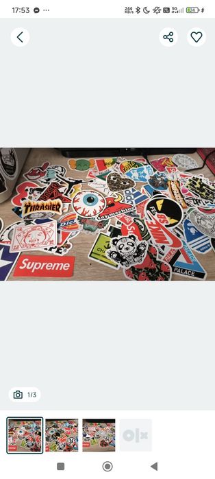 Zestaw 100szt. Naklejki stickers streetwear mix