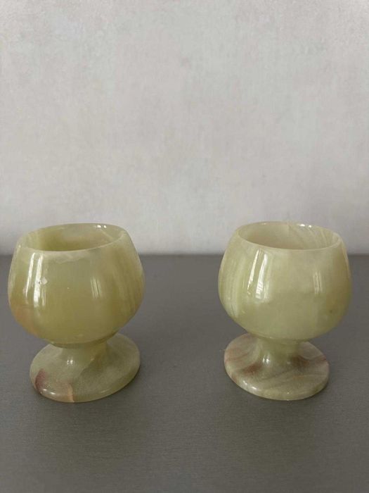 Набір слоників  із оніксу натуральний камінь + 2 чарки в подарунок