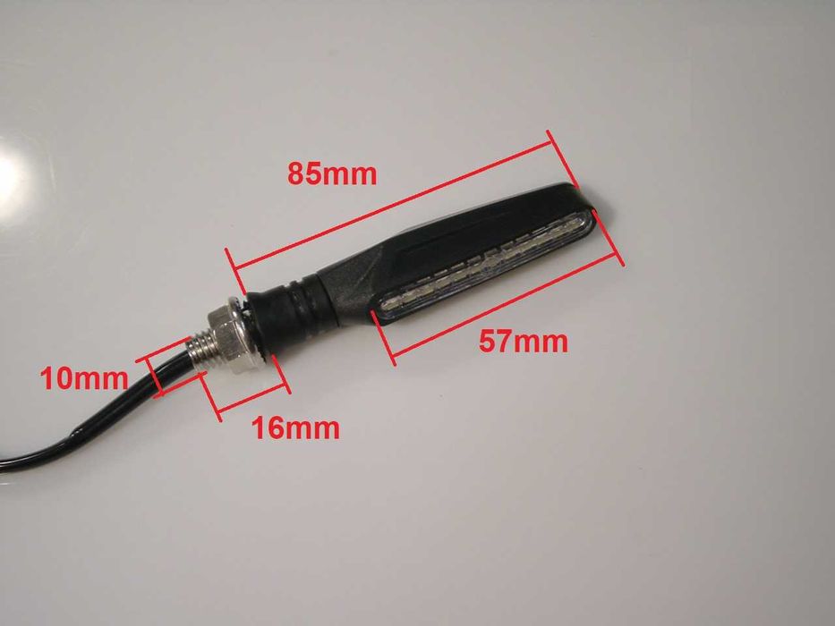 Piscas LED com DRL e Stop para mota