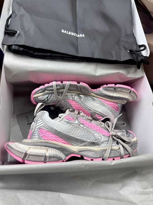 Balenciaga 3XL Silver Pink трендові кросівки баленсіага на платформі